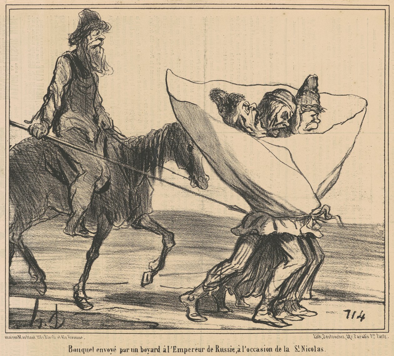 Bukiet wysłany ... Do cesarza Rosji ... autorstwa Honoré Daumier