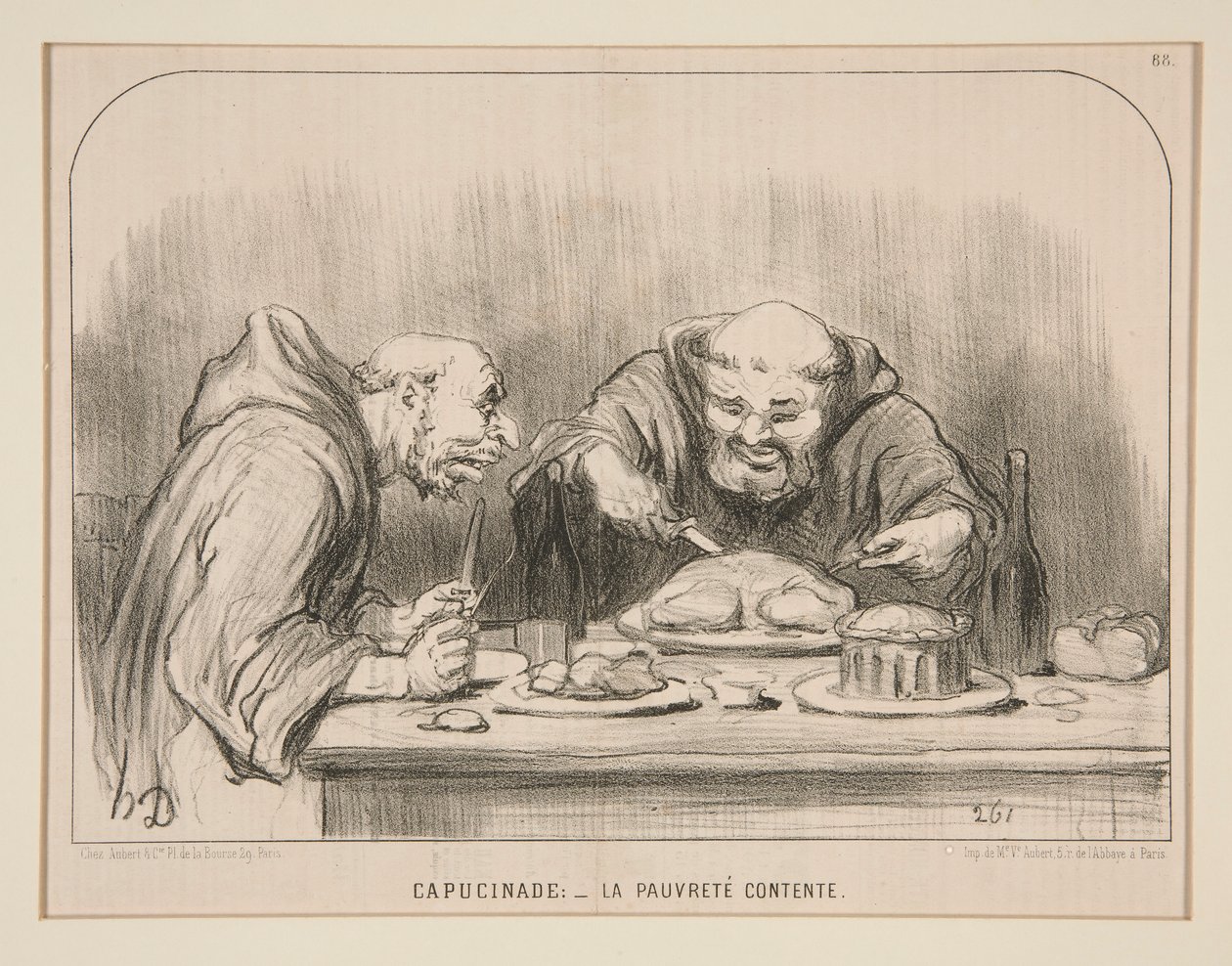 Kapucynada: - Zadowolone ubóstwo, nr 88 aktualnych autorstwa Honoré Daumier