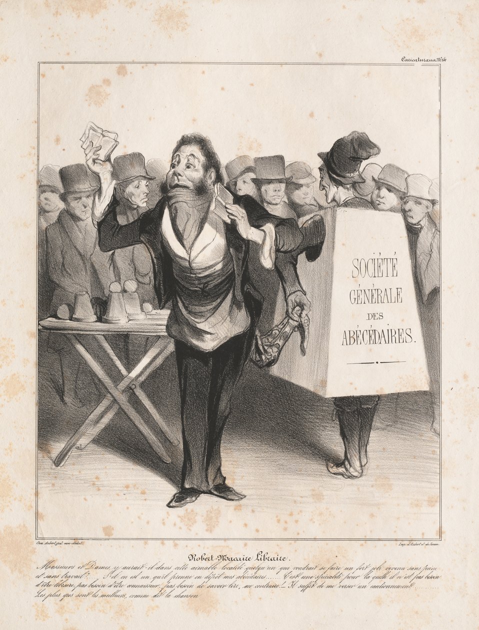 Caricaturana: pl. 14, księgarnia Robert Macaire (Caricaturana: pl. 14, księgarnia Robert Macaire) autorstwa Honoré Daumier