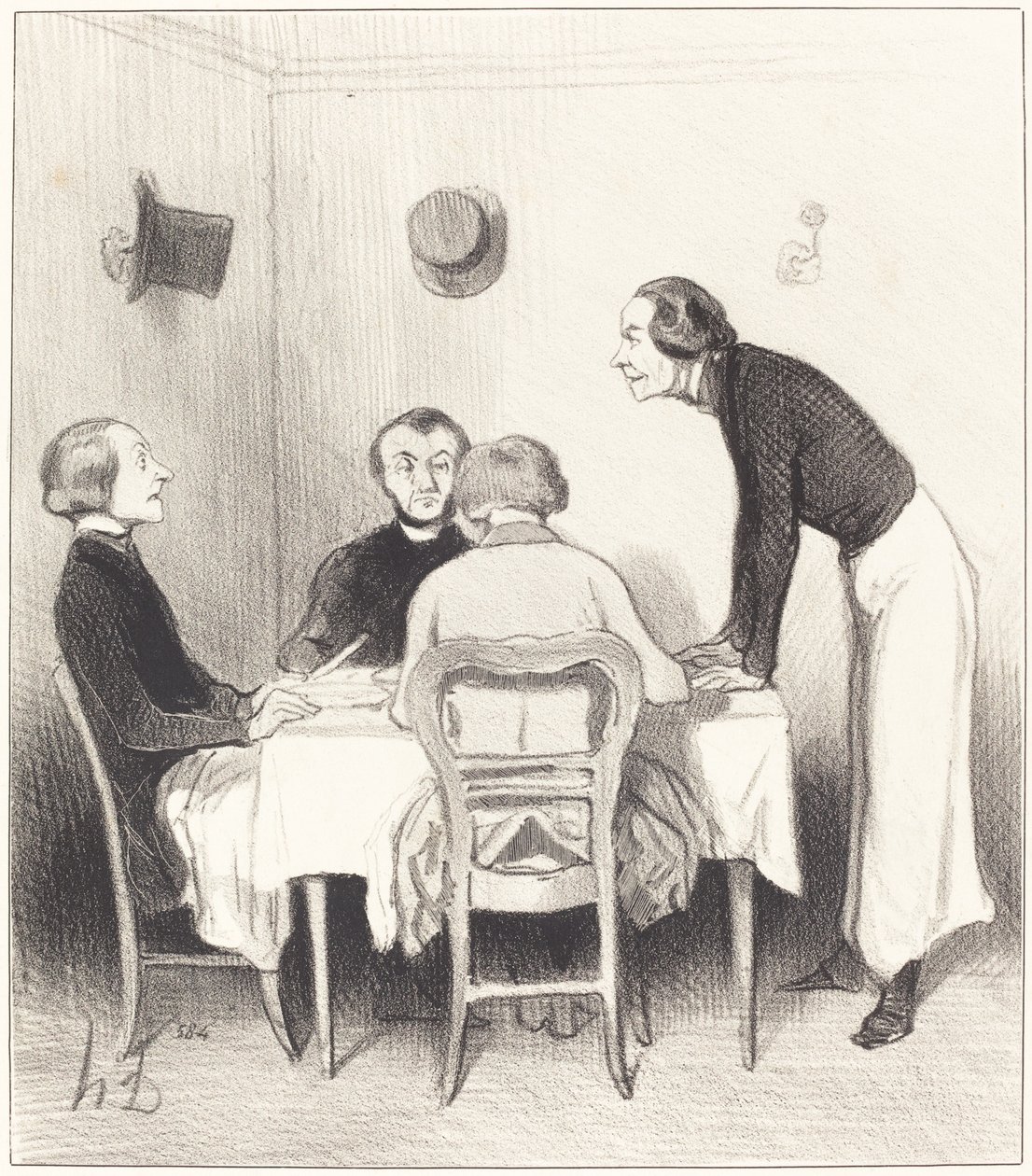 marchewka w restauracji autorstwa Honoré Daumier