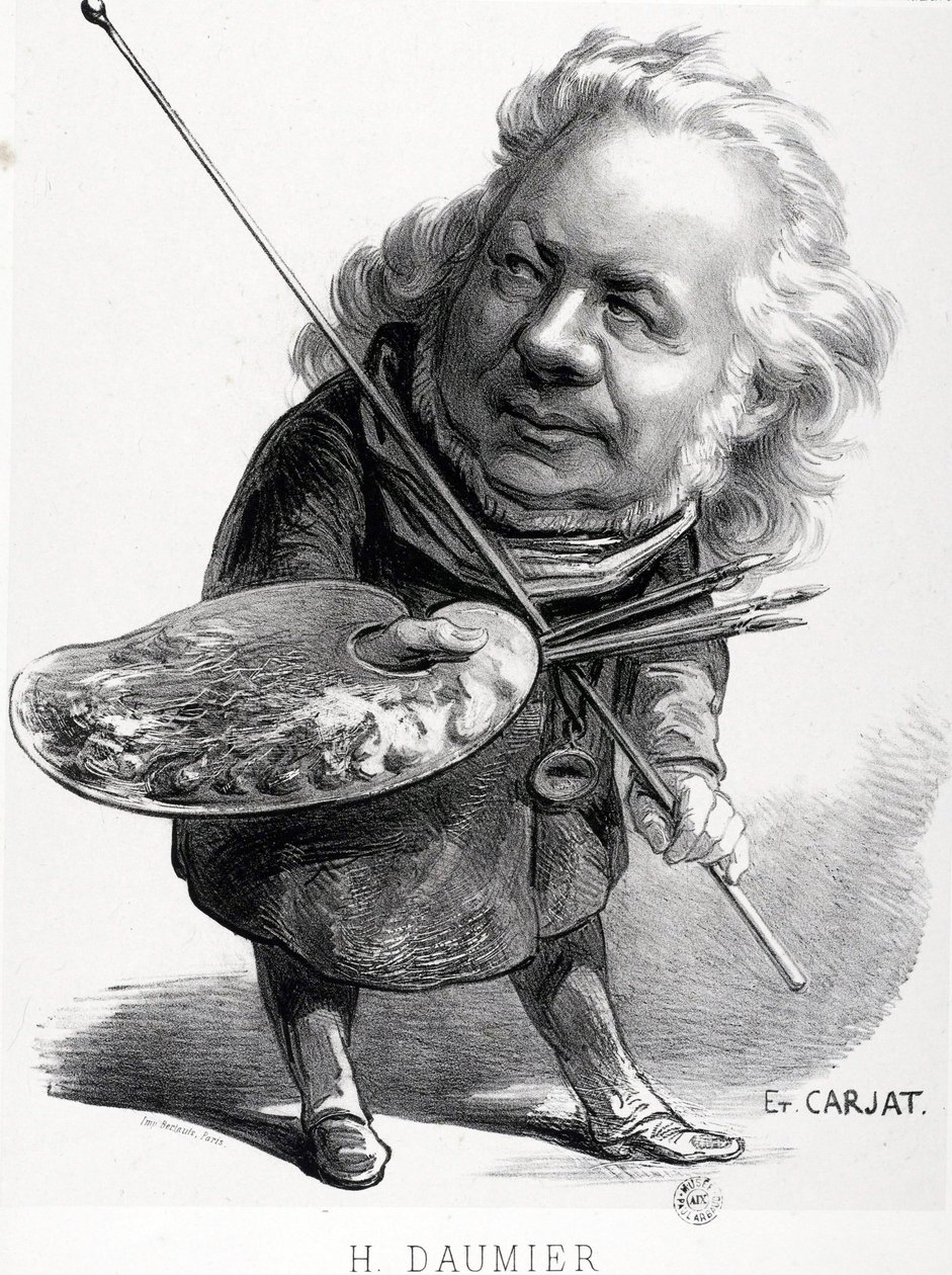 Rysunek autorstwa Honore Daumiera (1808-1879), francuskiego rytownika, malarza i rzeźbiarza. Grawer Carjat (1828-1906). Wymiary: 29,5x23cm. Muzeum Arbauda. autorstwa Honoré Daumier