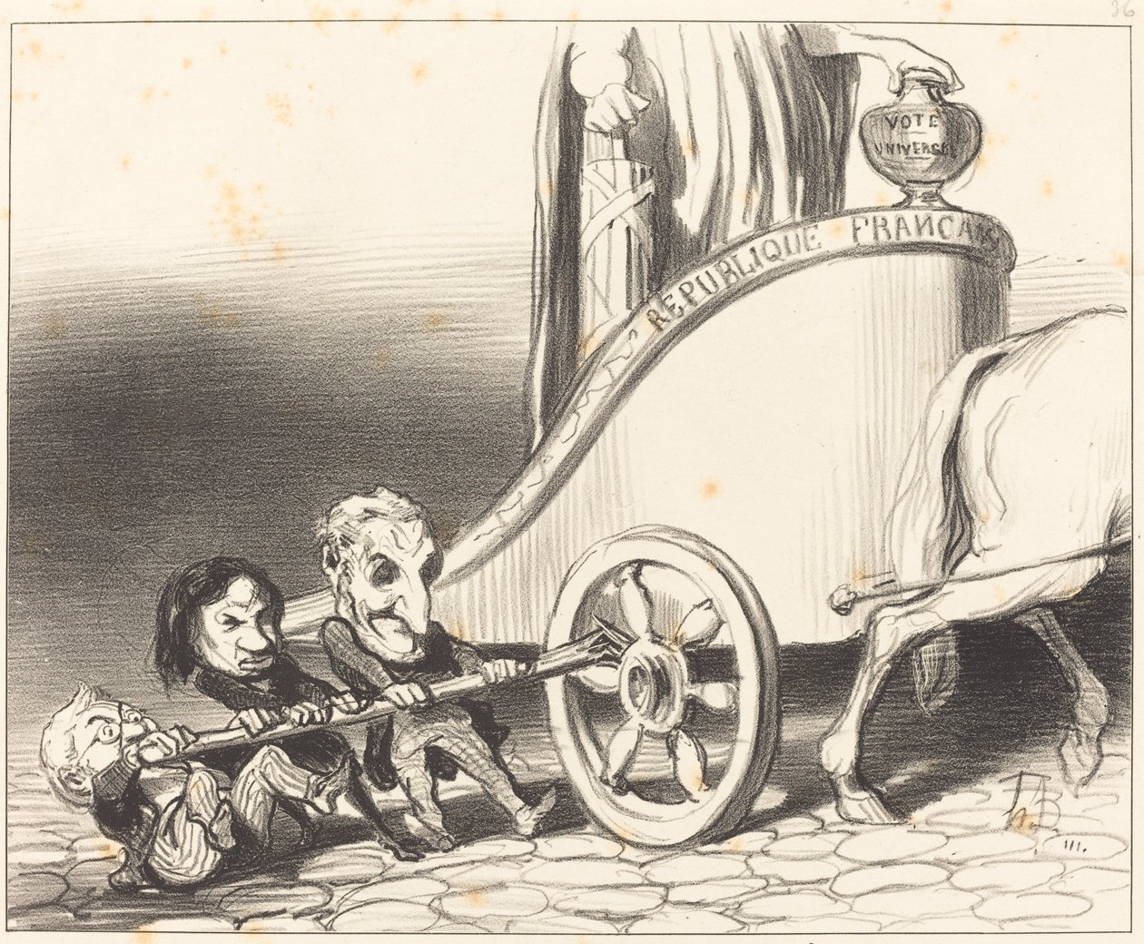 Ten rydwan zawsze będzie działał... autorstwa Honoré Daumier