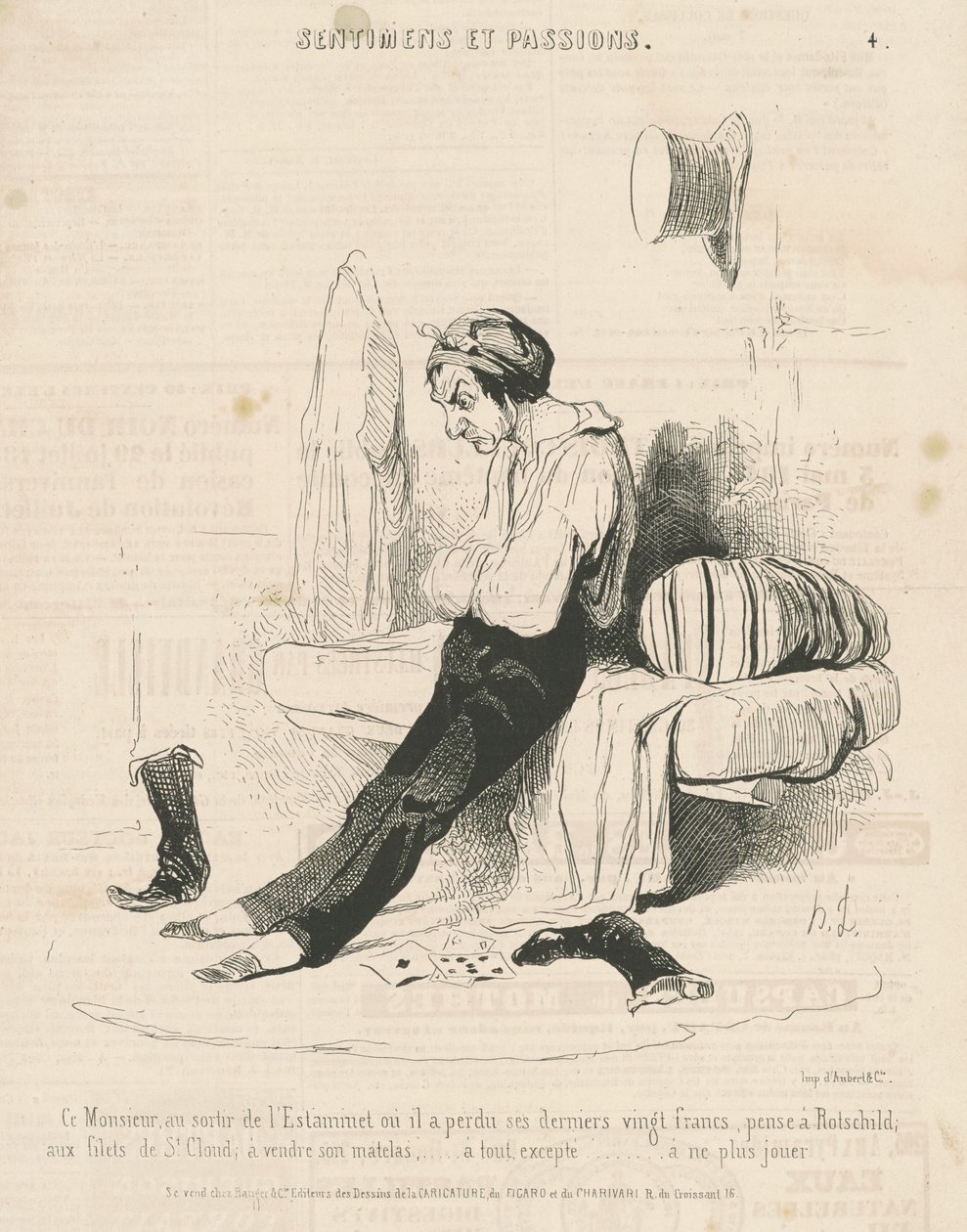 Ten pan, przy wyjściu z estaminet... autorstwa Honoré Daumier