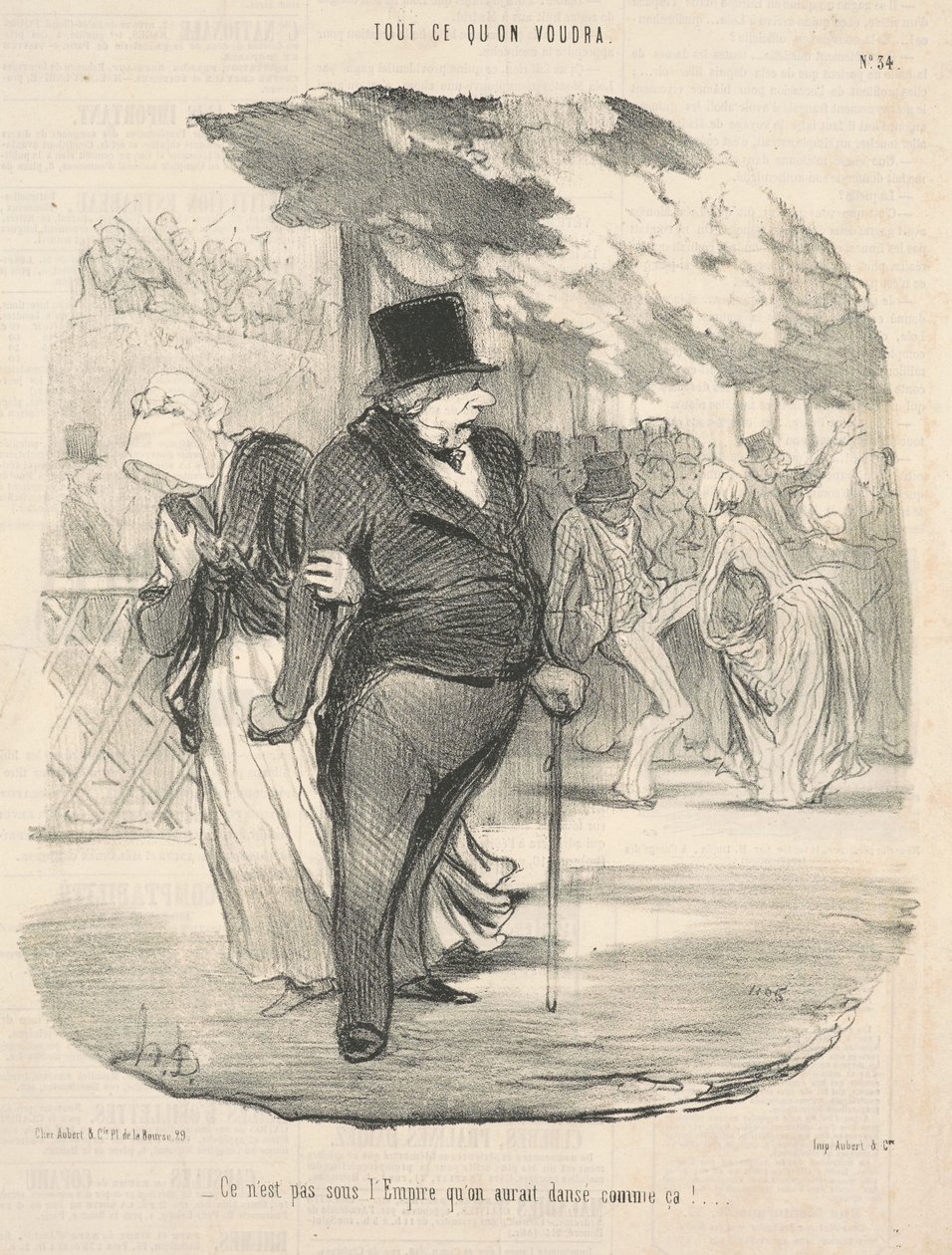Nie pod panowaniem imperium byśmy tak tańczyli!... autorstwa Honoré Daumier