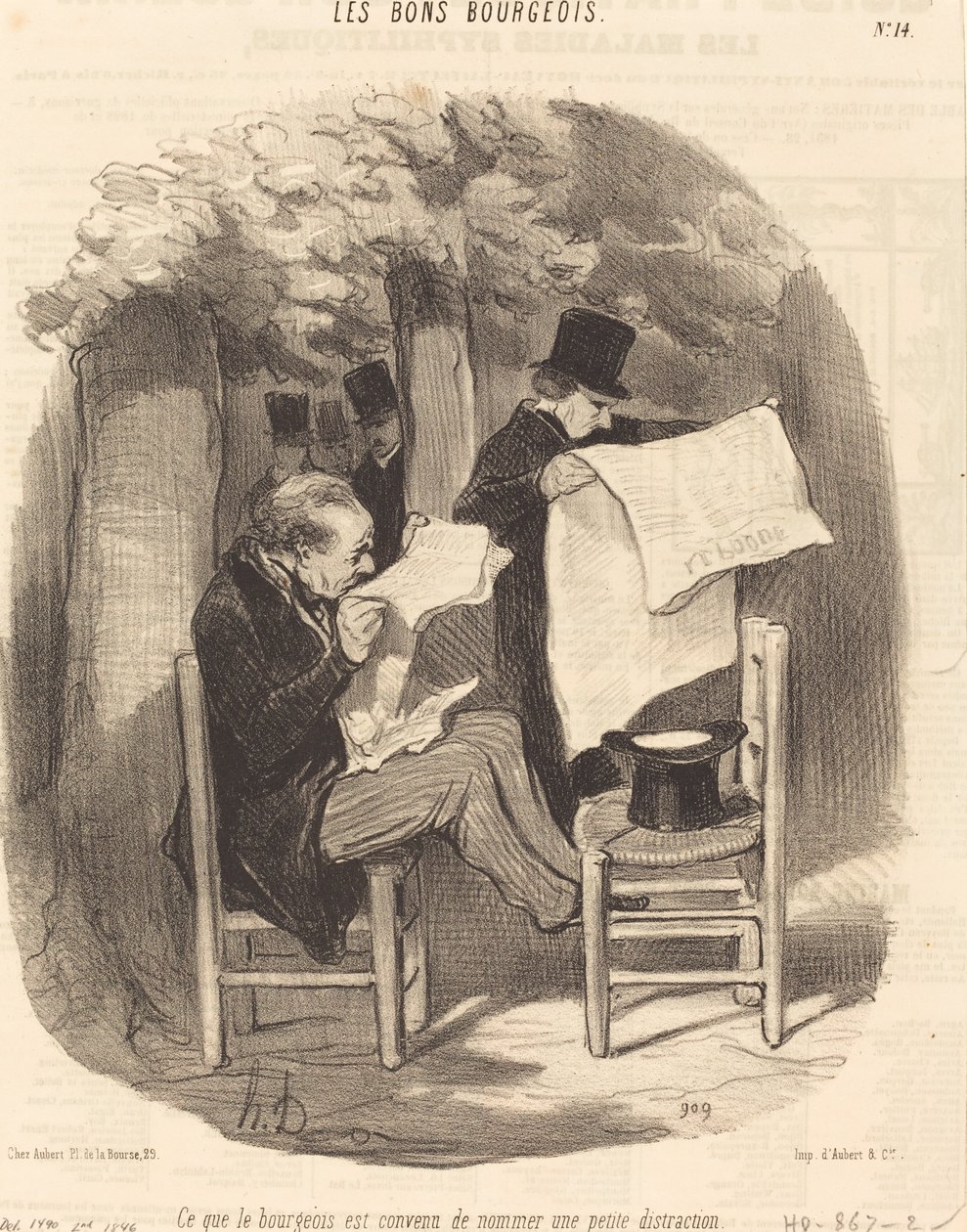 To, co burżua zgodziła się nazwać... odwróceniem uwagi autorstwa Honoré Daumier