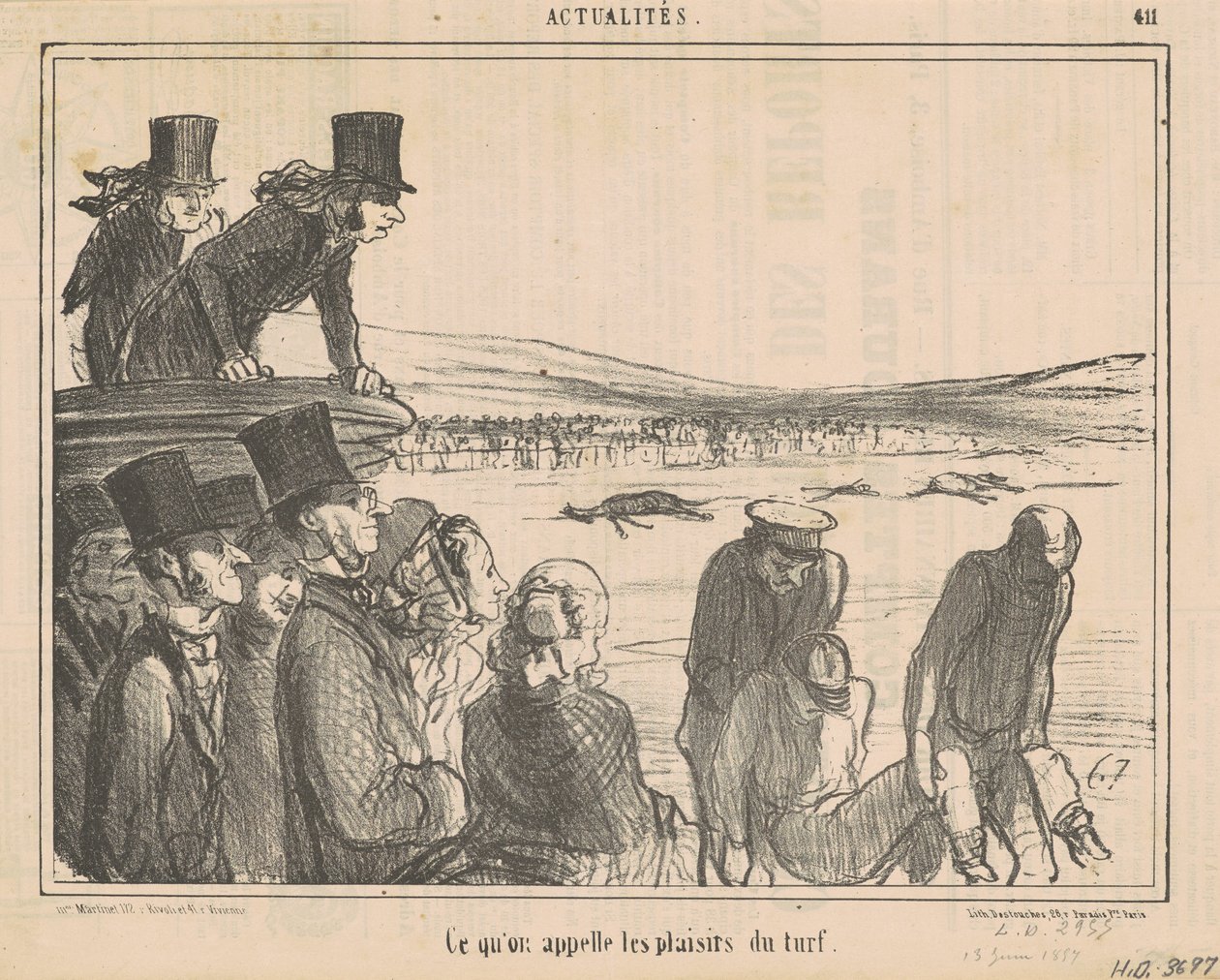 To, co nazywamy przyjemnościami murawy autorstwa Honoré Daumier