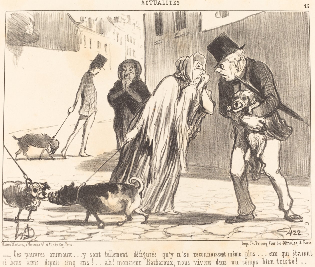 Te biedne zwierzęta... już się nie rozpoznają... autorstwa Honoré Daumier