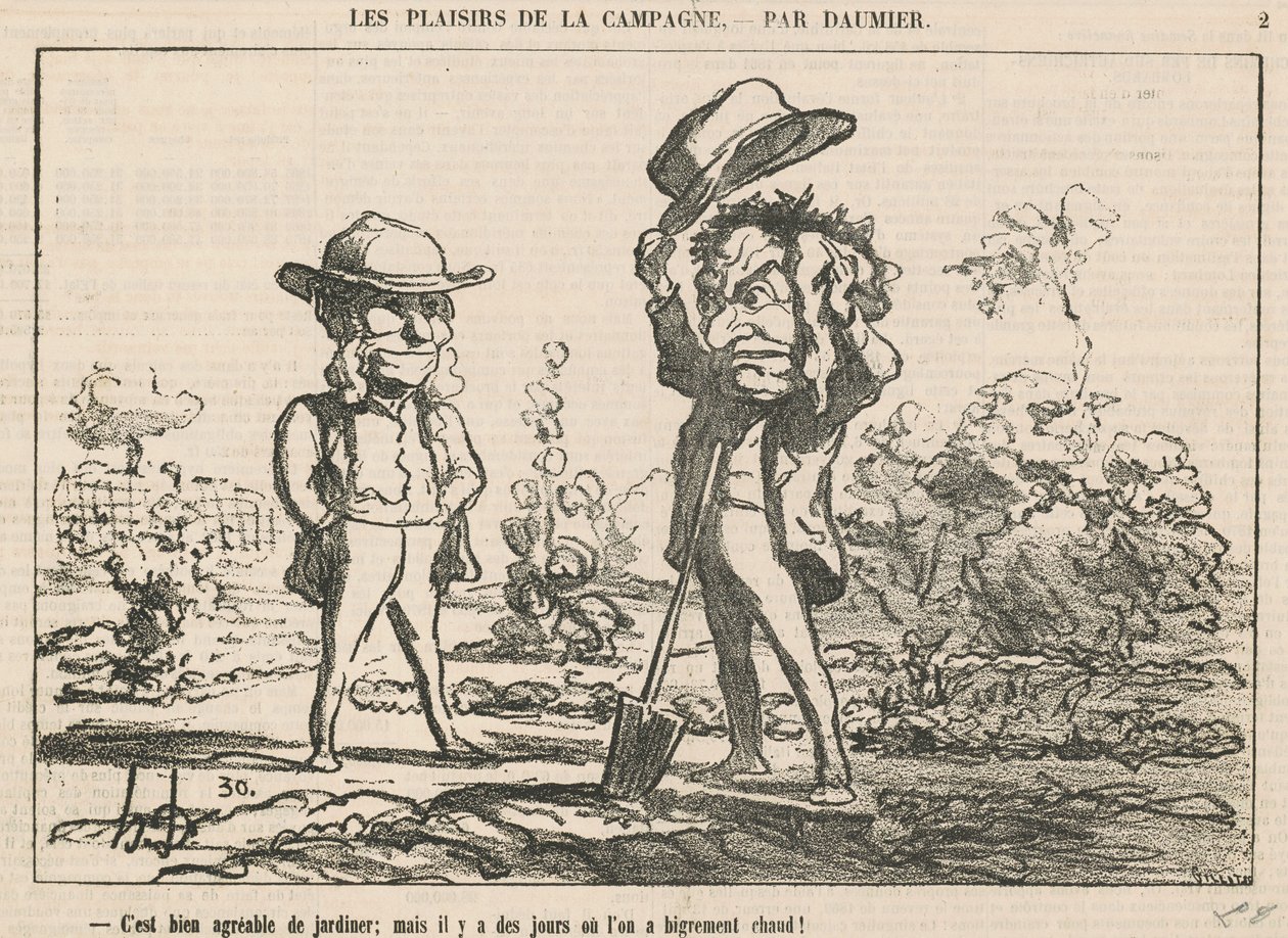 Miło jest w ogrodzie autorstwa Honoré Daumier
