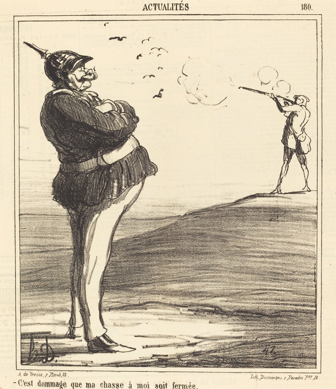Szkoda, że ​​moje polowanie na mnie jest zamknięte autorstwa Honoré Daumier