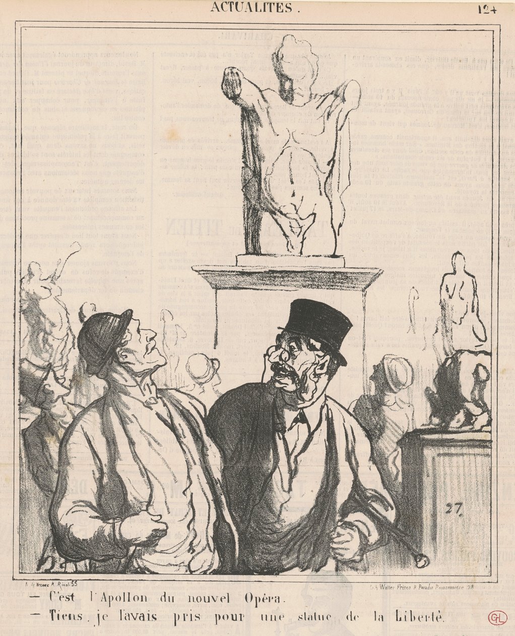 To Apollo nowej opery autorstwa Honoré Daumier
