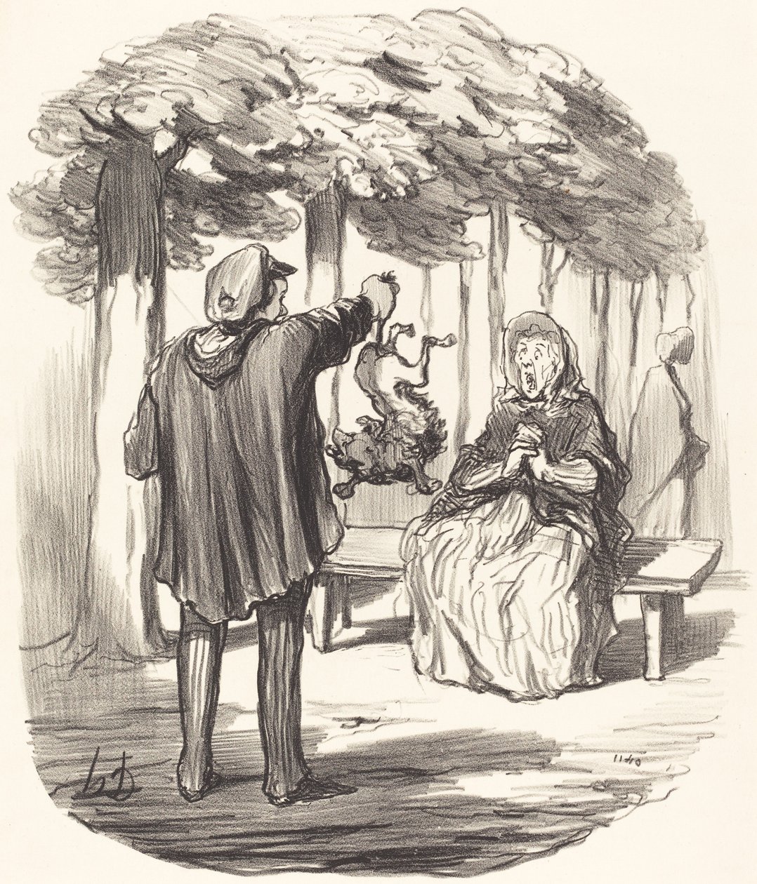 Jesteś tam? autorstwa Honoré Daumier