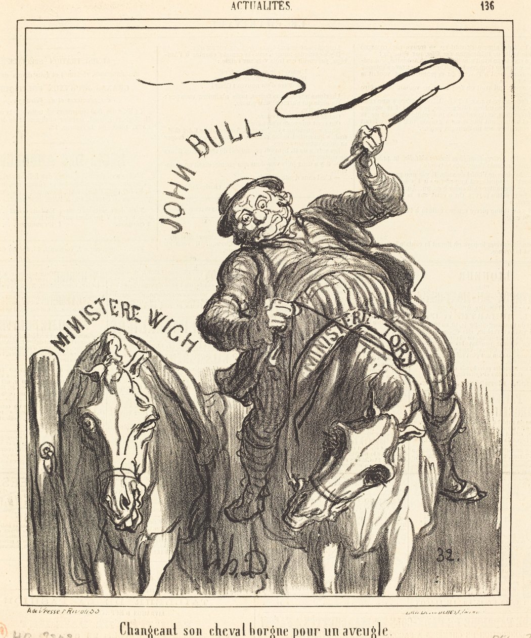 Zmiana jednookiego konia na niewidomego autorstwa Honoré Daumier