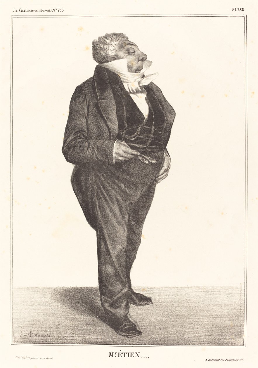 Charles Guillaume Etienne autorstwa Honoré Daumier