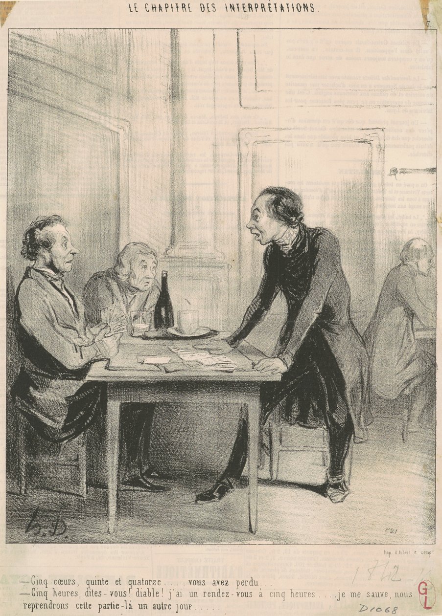 Pięć serc, proste i czternaście... autorstwa Honoré Daumier
