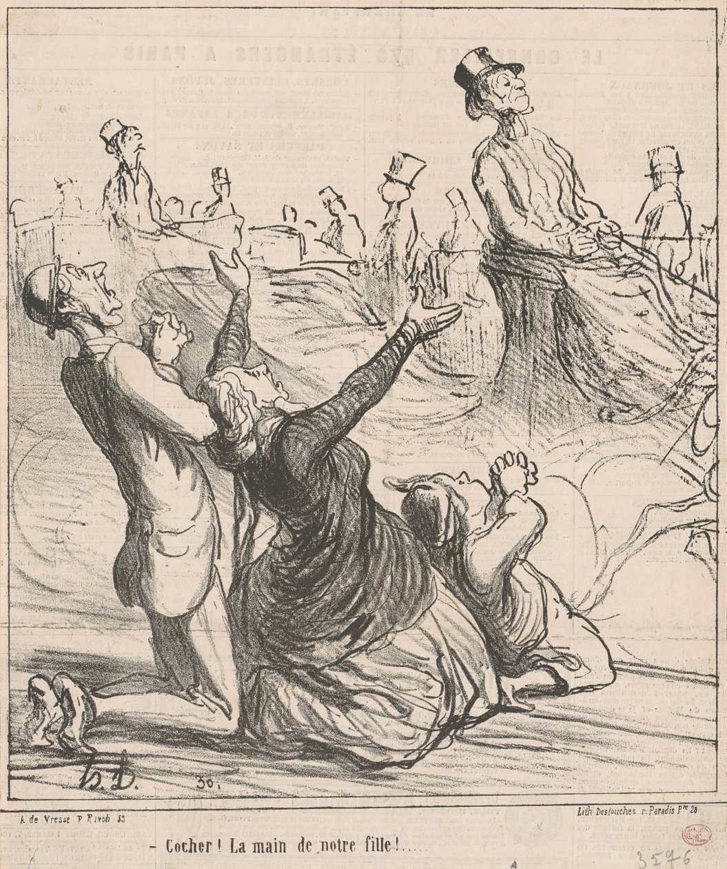 Sprawdzać! Ręka naszej córki! autorstwa Honoré Daumier