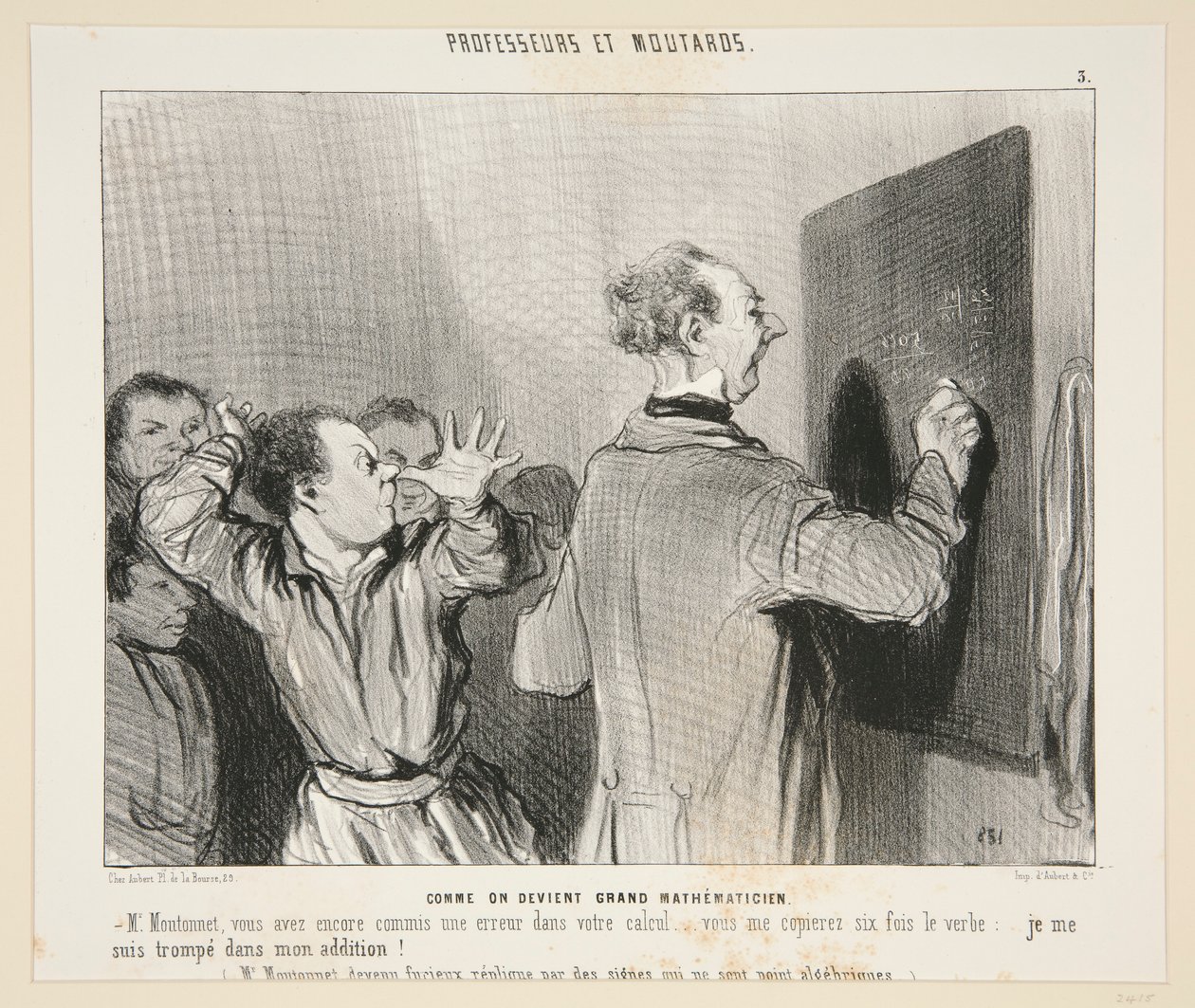 Jak ktoś staje się wielkim matematykiem; Nr 3 Profesorów i Musztard autorstwa Honoré Daumier