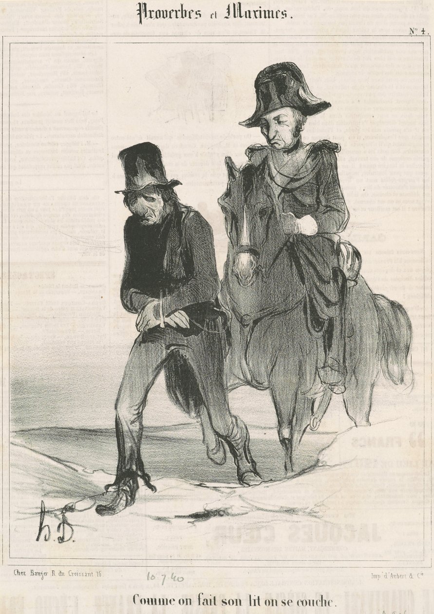 Gdy ścielimy nasze łóżko, kładziemy się autorstwa Honoré Daumier