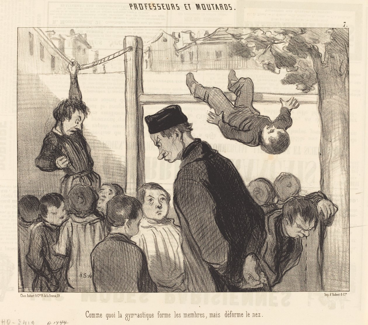 Jak gimnastyka trenuje kończyny... autorstwa Honoré Daumier