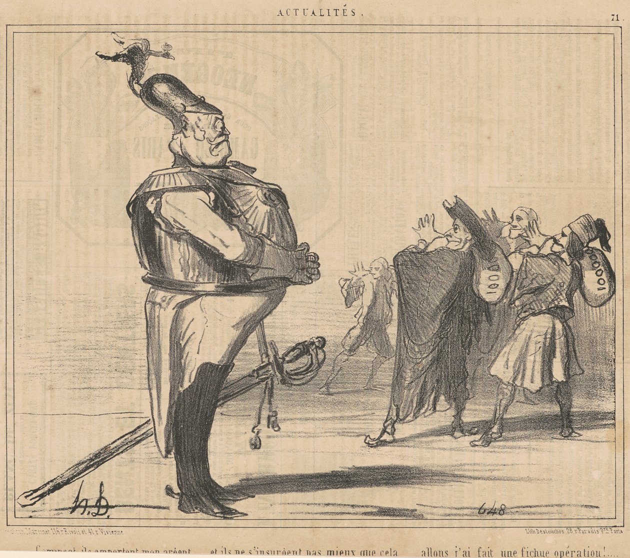 Jak zabierają mi pieniądze... autorstwa Honoré Daumier