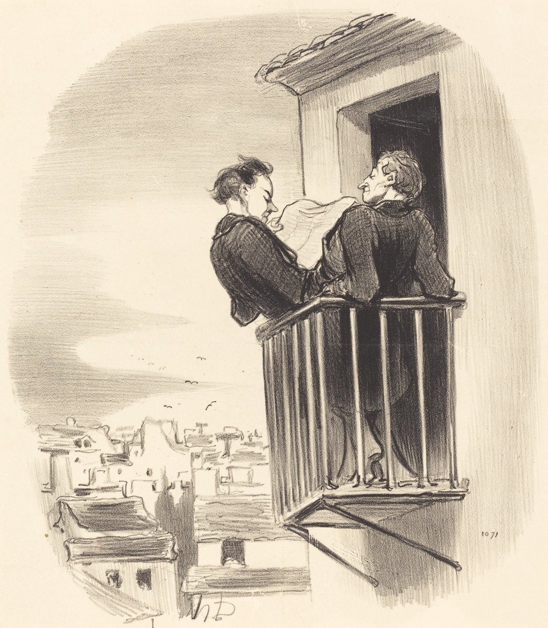 Jak rozumiemy hiszpański balkon w Paryżu? autorstwa Honoré Daumier
