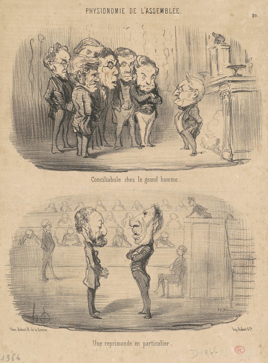 Pojednanie z wielkim człowiekiem autorstwa Honoré Daumier