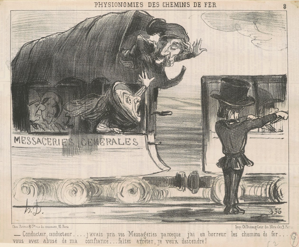 Kierowca... Zabrałem twoich kurierów... autorstwa Honoré Daumier