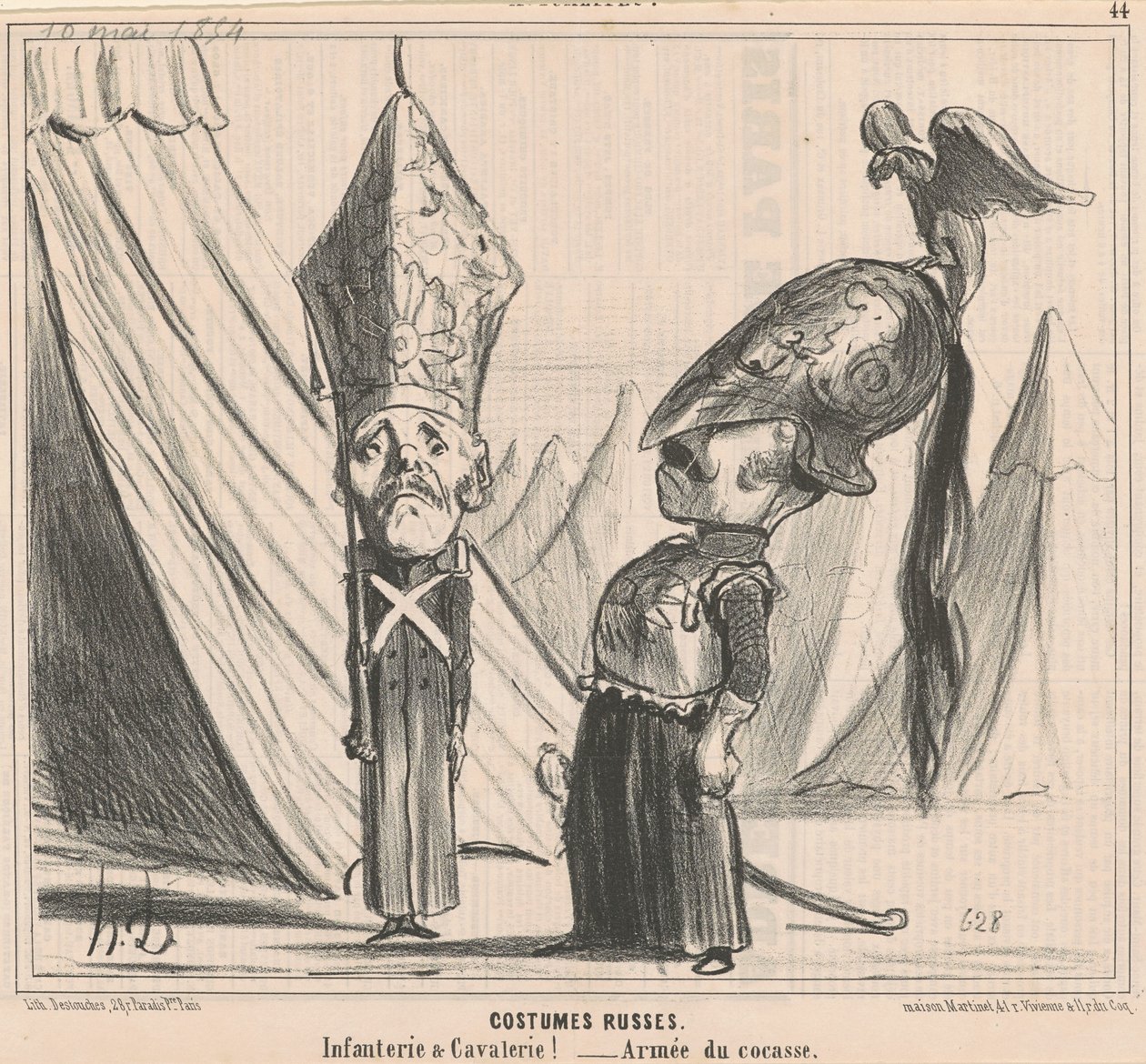 Kostiumy rosyjskie autorstwa Honoré Daumier