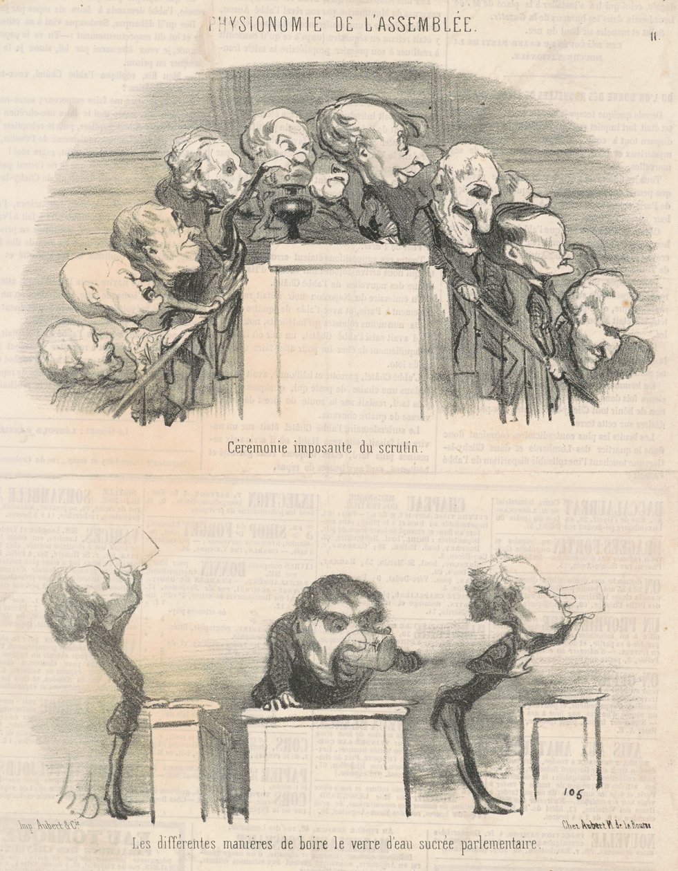 Wielka Ceremonia Głosowania autorstwa Honoré Daumier
