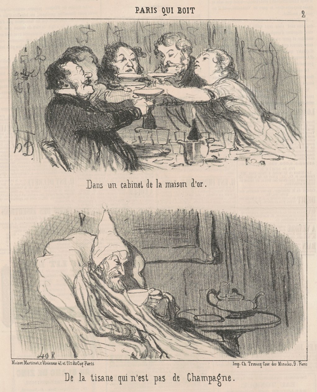 W gablocie złotego domu autorstwa Honoré Daumier
