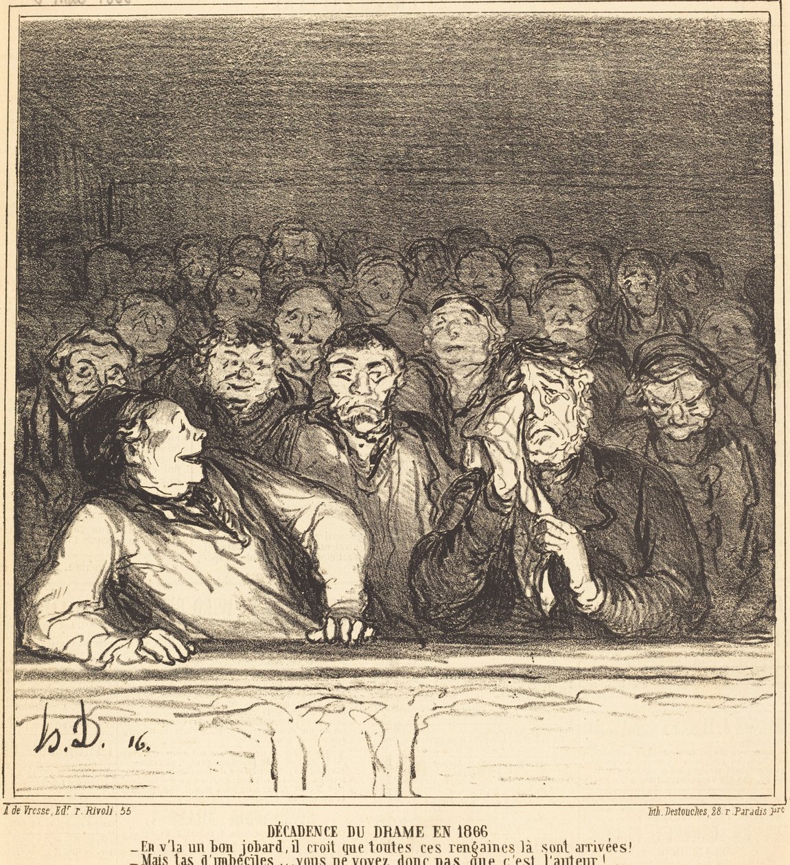 Upadek dramatu w 1866 r. autorstwa Honoré Daumier