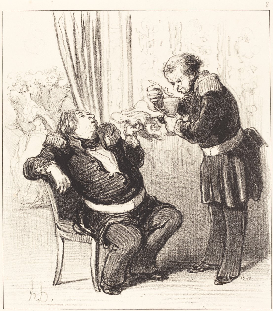 Zdecydowanie za dużo się bawimy, Guillochard!... autorstwa Honoré Daumier