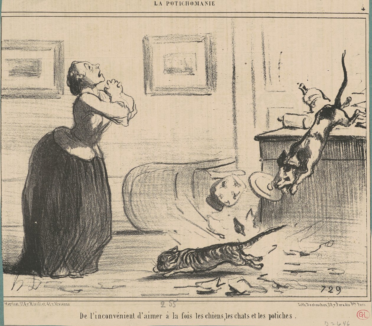 Z niekorzyści kochania w tym samym czasie... autorstwa Honoré Daumier