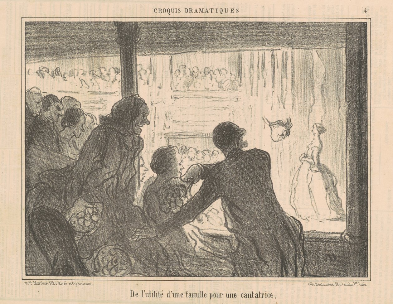 O przydatności rodziny dla piosenkarza autorstwa Honoré Daumier