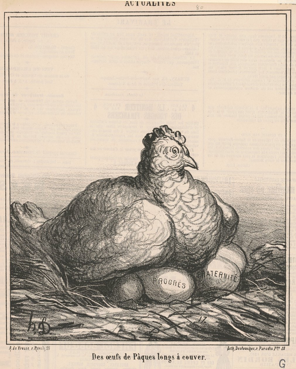 Długie wylęgowe pisanki autorstwa Honoré Daumier