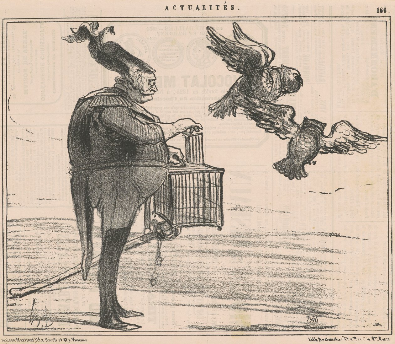 Dwóch wielkich książąt uwolnionych… na Sewastopolu autorstwa Honoré Daumier
