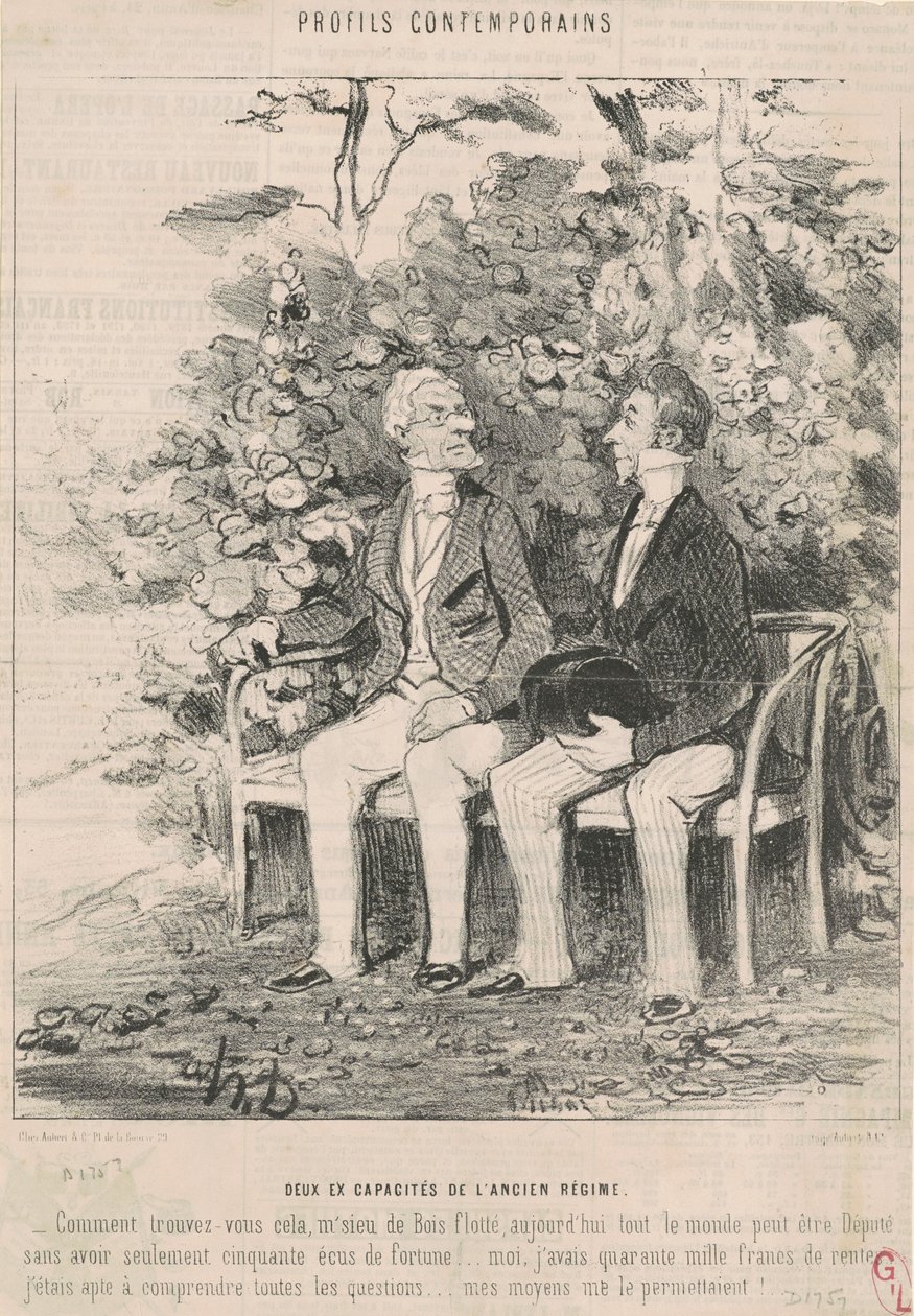 Dwie dawne zdolności starego reżimu autorstwa Honoré Daumier