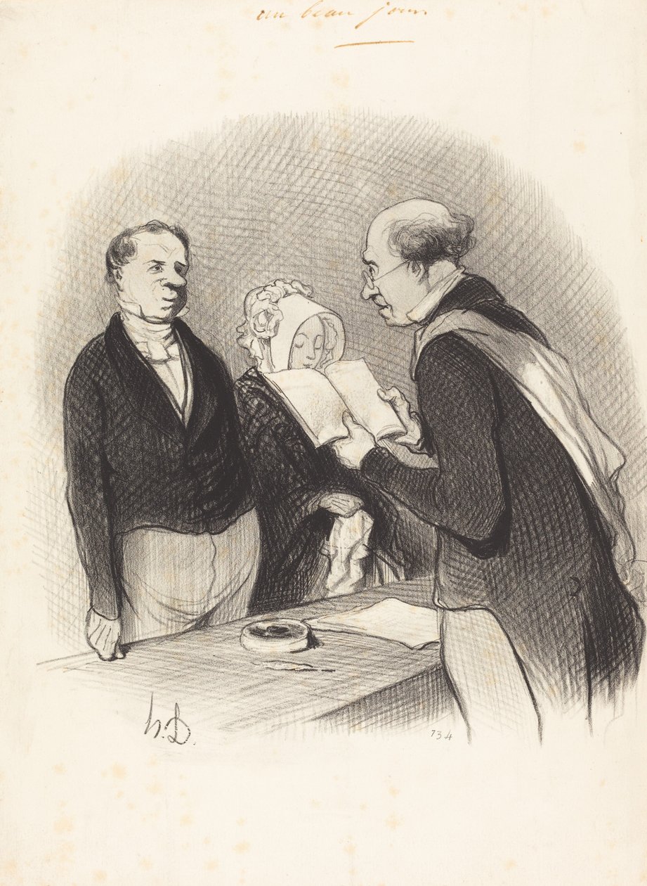 Przed burmistrzem autorstwa Honoré Daumier