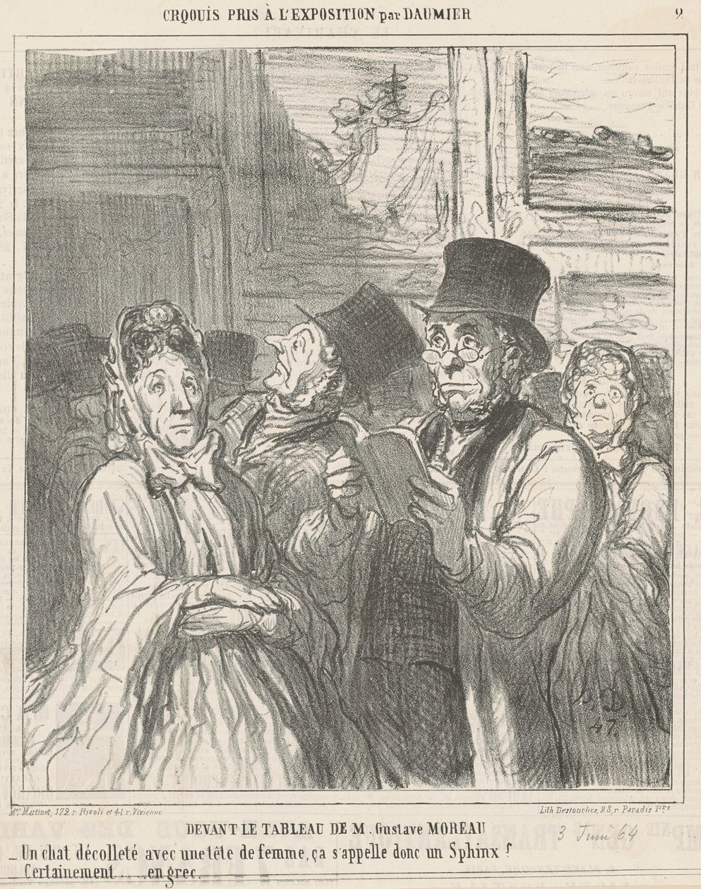 Przed obrazem M.G. Moreau autorstwa Honoré Daumier