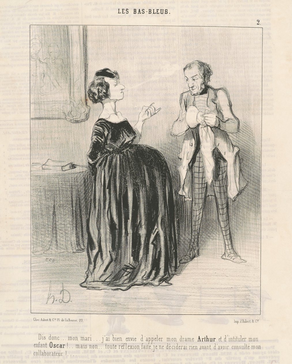 Powiedz tak ... mój mąż ... naprawdę chcę nazwać mój dramat ... autorstwa Honoré Daumier