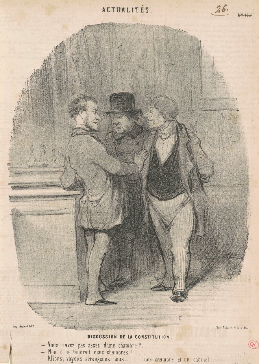 Omówienie konstytucji autorstwa Honoré Daumier
