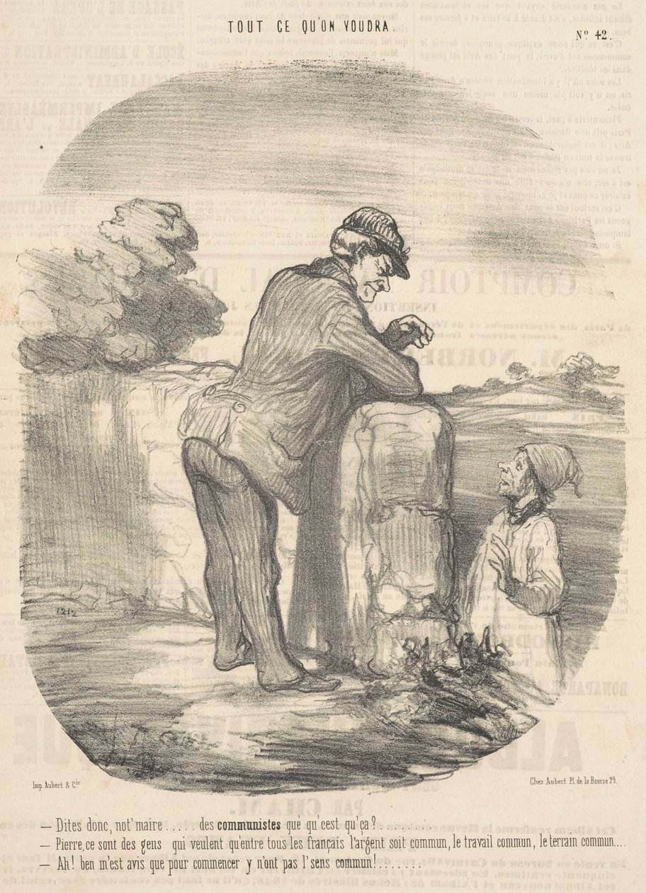 Powiedz mi, nie burmistrz... Komuniści, co to jest? autorstwa Honoré Daumier
