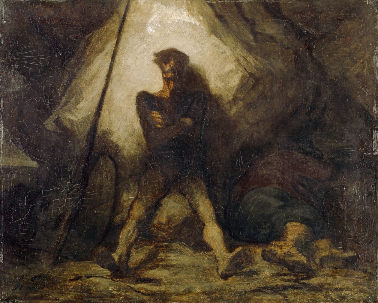 Czuwanie Don Kichota, 1855-56 autorstwa Honoré Daumier