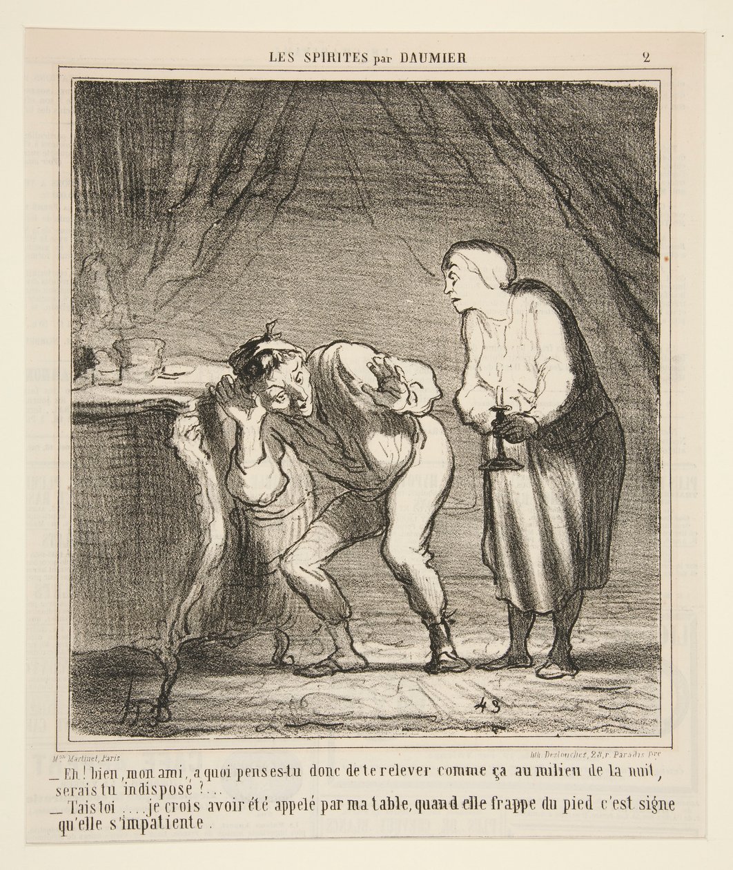 Hej! Cóż, mój przyjacielu, co myślisz o takim wstawaniu? autorstwa Honoré Daumier