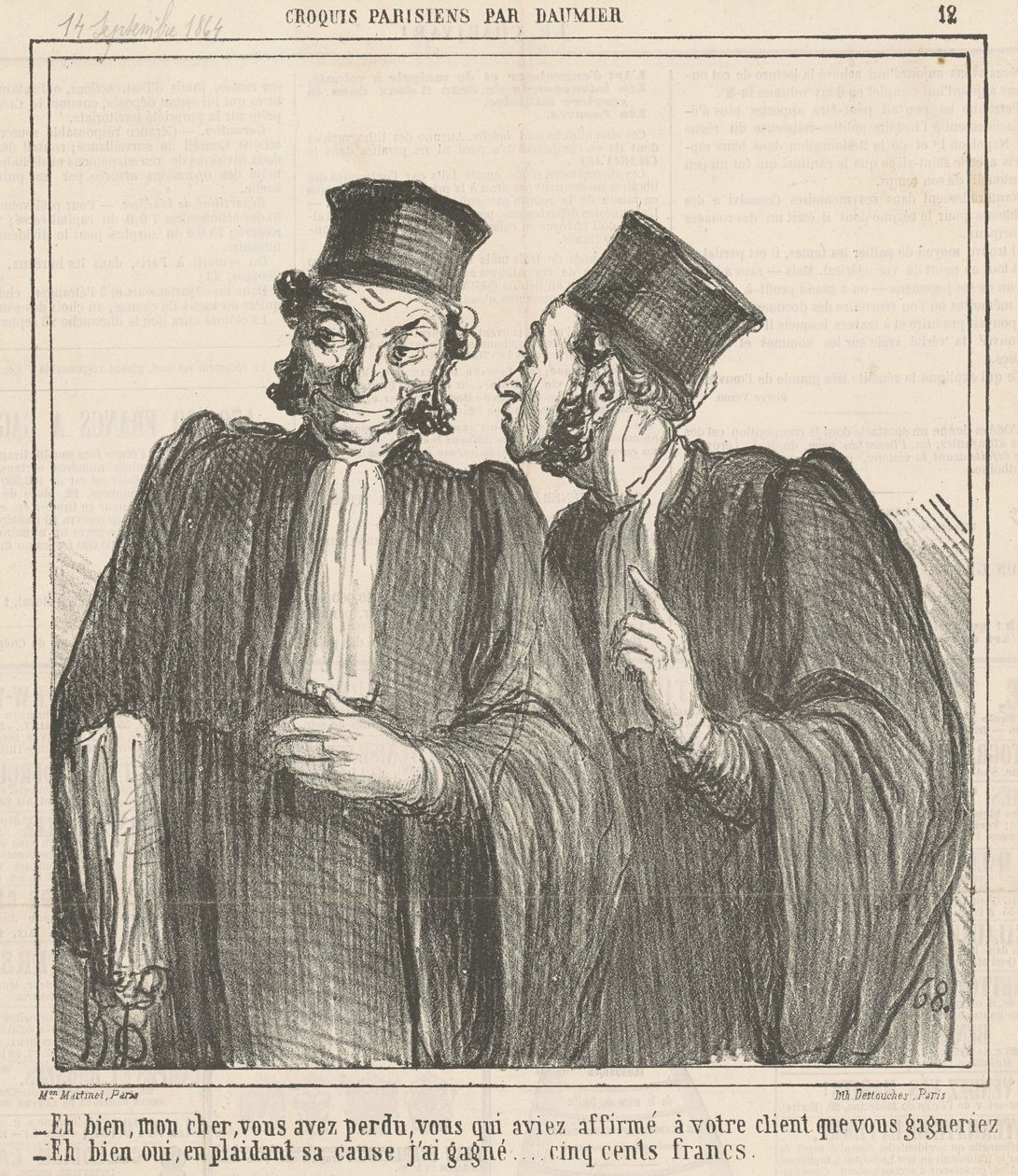 Cóż, moja droga, przegrałeś... autorstwa Honoré Daumier