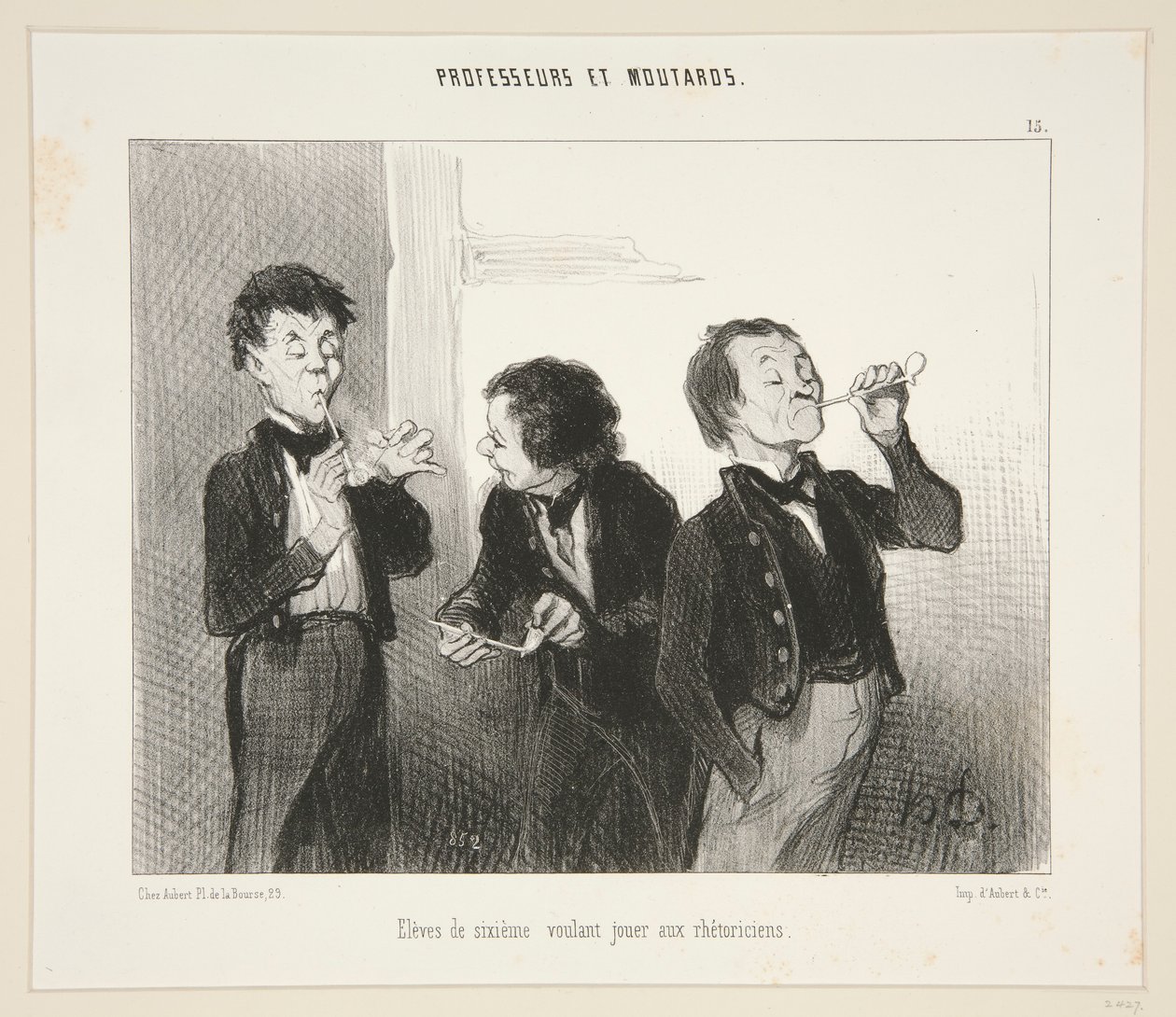 Szóstoklasiści chcący bawić się w retorów; #15 Profesorów i Musztard autorstwa Honoré Daumier