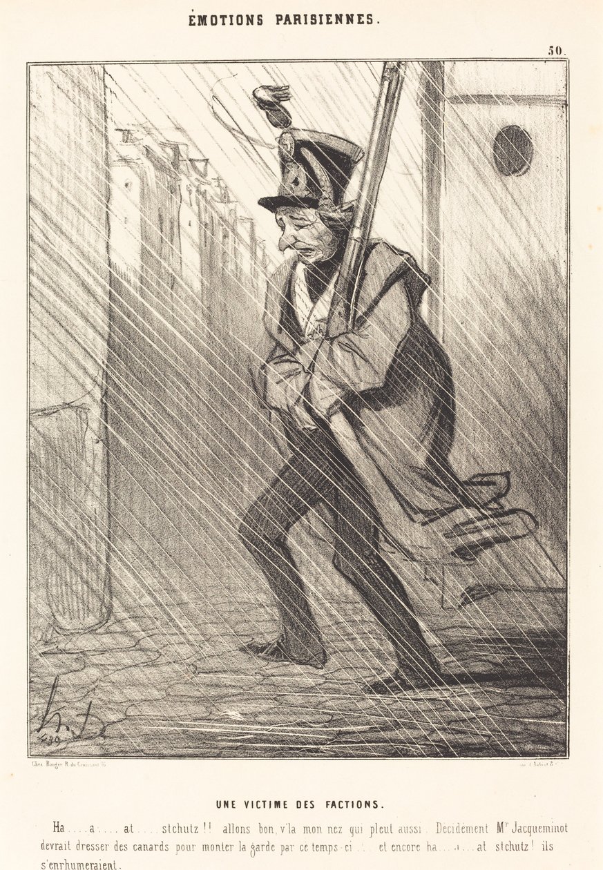 Paryskie emocje: ofiara frakcji autorstwa Honoré Daumier