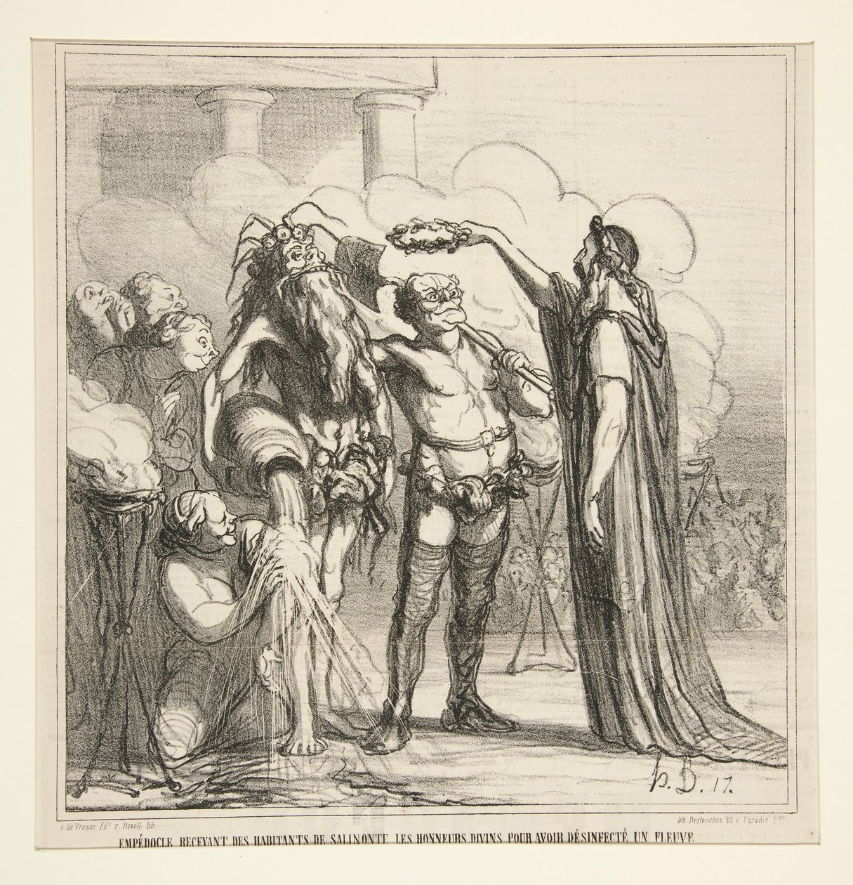 Empedokles otrzymujący autorstwa Honoré Daumier