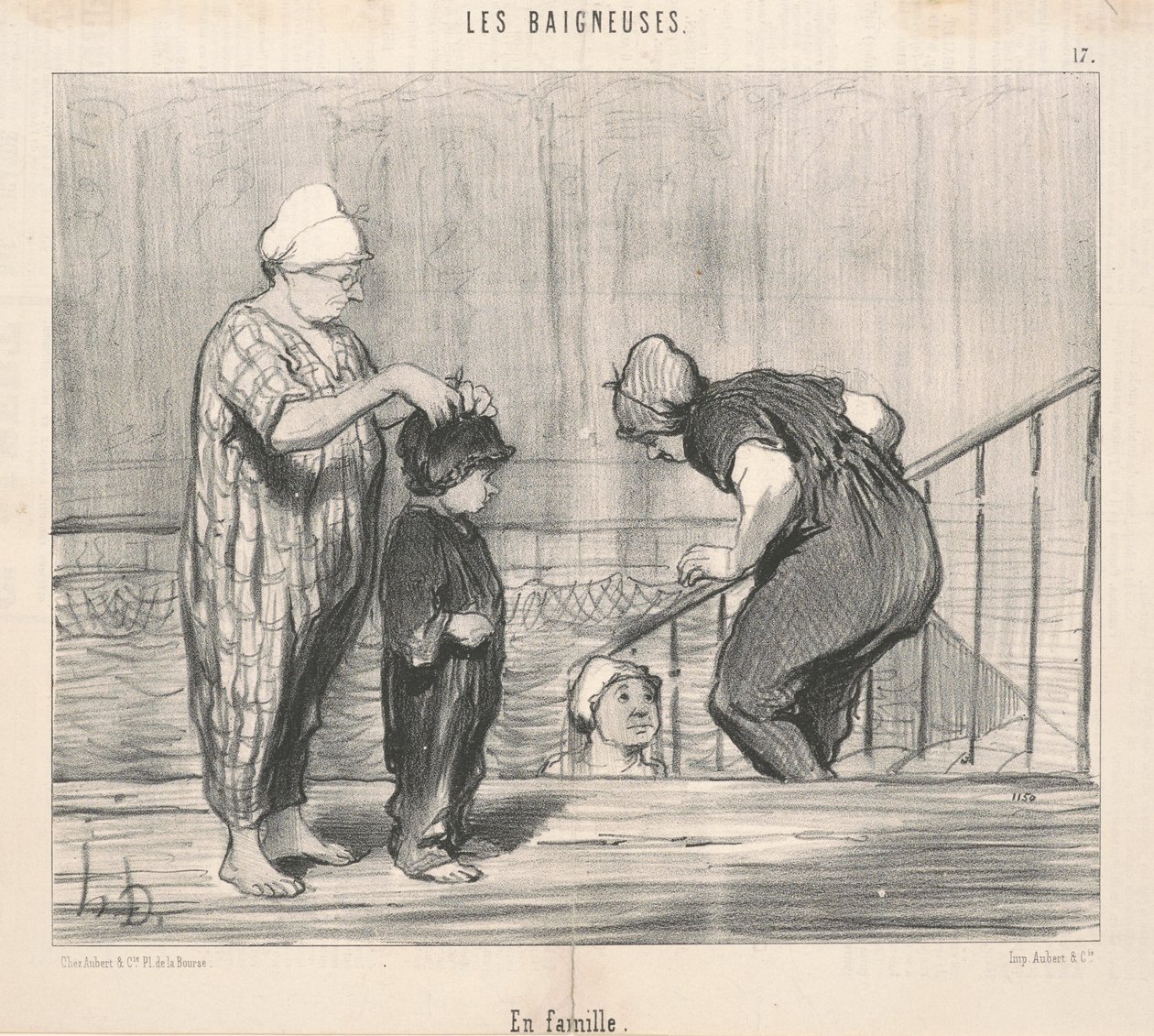 Z rodziną autorstwa Honoré Daumier
