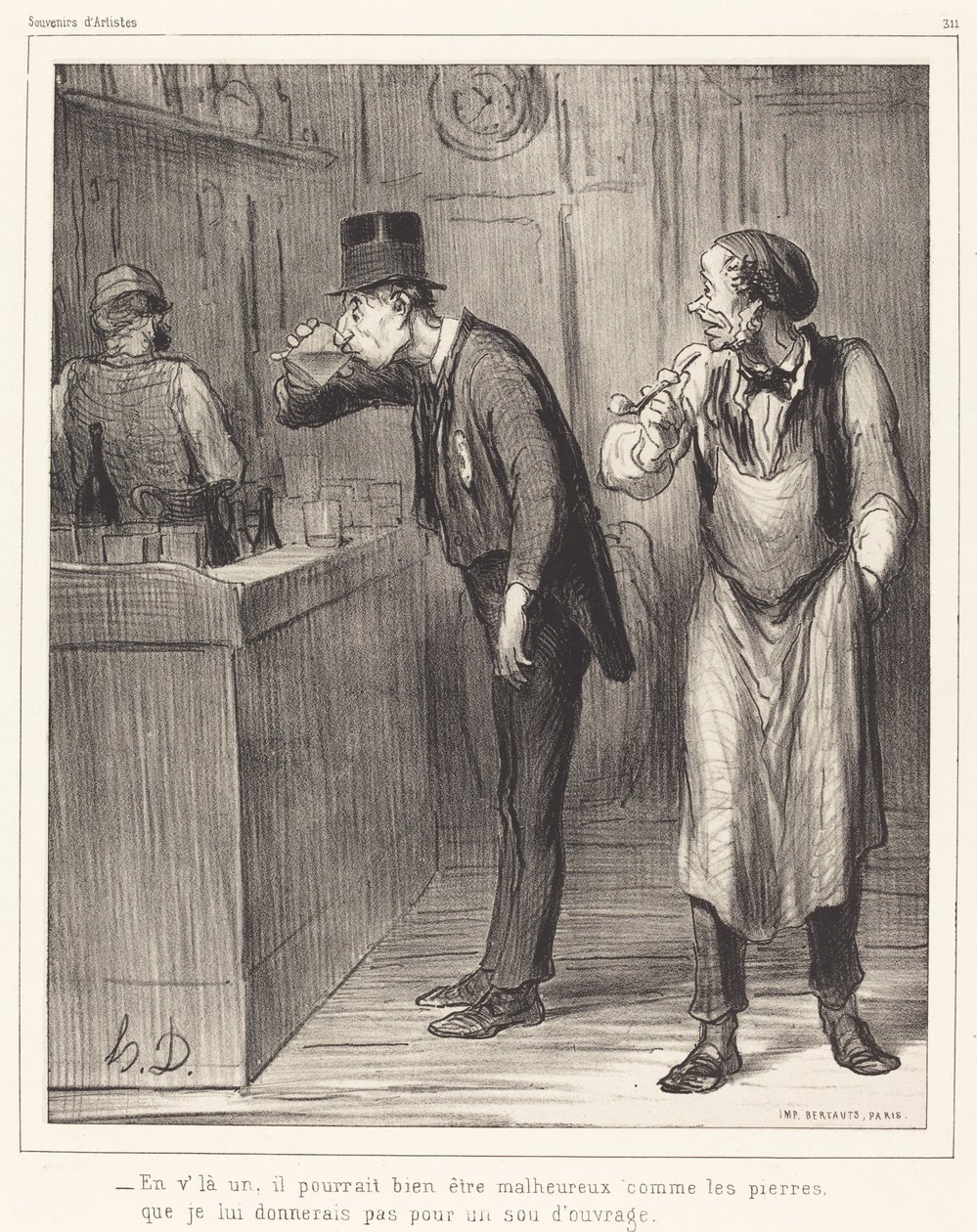 Jest jeden, mógłby być nieszczęśliwy... autorstwa Honoré Daumier