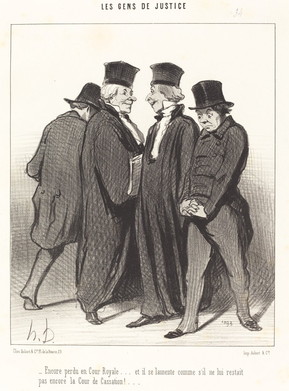 Znowu zagubiony na dworze królewskim... i lamentuje... autorstwa Honoré Daumier